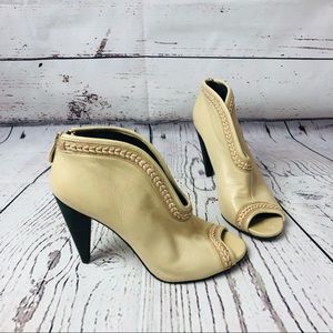 Vince Camuto Leather Peep-Toe Ankle Booties 6